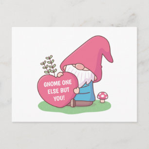 Gnome One Else But You, Cute Love Pun Postcard