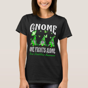Gnome One Fights Alone Brain Disabilities Awarenes T-Shirt