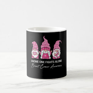 Gnome One Fights Alone Breast Cancer Awareness Coffee Mug
