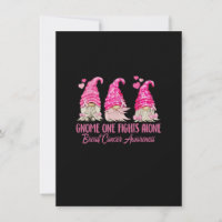 Gnome One Fights Alone Breast Cancer Awareness Pin