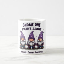 Gnome One Fights Alone Cancer Awareness