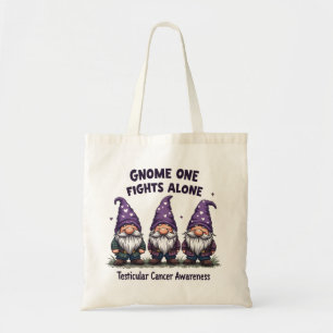 Gnome One Fights Alone Cancer Awareness Tote Bag