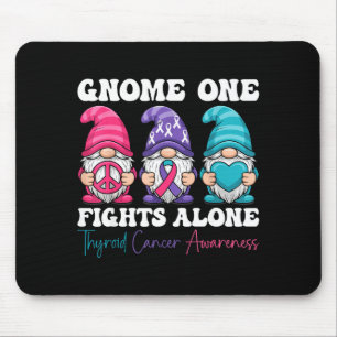Gnome One Fights Alone - Christmas Thyroid Cancer  Mouse Pad
