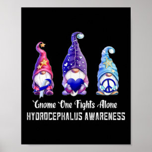 Gnome One Fights Alone Hydrocephalus Awareness 1 Poster