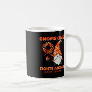 Gnome One Fights Alone Orange Ribbon Leukaemia Awa Coffee Mug