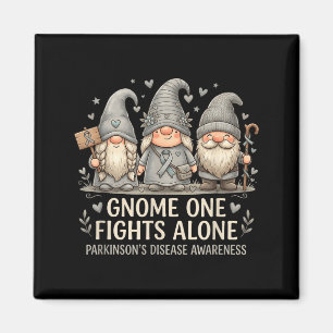 Gnome one fights alone parkinson's disease magnet