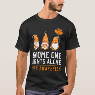 Gnome One Fights Alone Rsd Crps Awareness Orange R T-Shirt