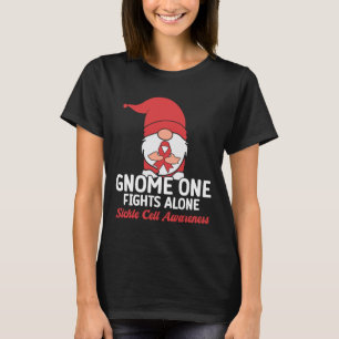 Gnome One Fights Alone Sickle Cell Awareness T-Shirt
