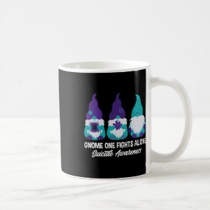 Gnome One Fights Alone Suicide Prevention Awarenes Coffee Mug