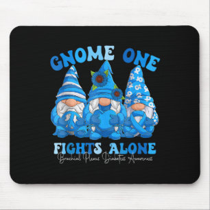 Gnome One Fights Alone We Wear Blue For Diabetes A Mouse Pad