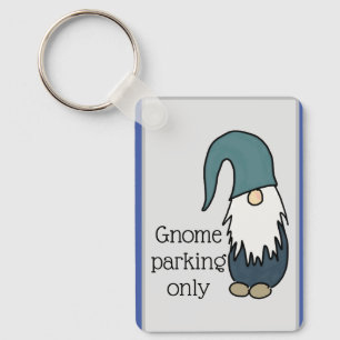 Gnome Parking Sign Keychain