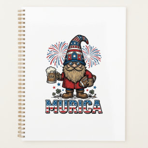 Gnome Patriotique Murica Design de T-Shirt Vintage