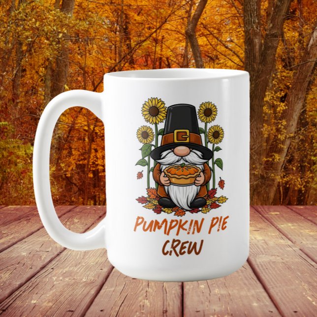 Gnome Pilgrim Pumpkin Pie Crew Thanksgiving Coffee Mug (Creator Uploaded)