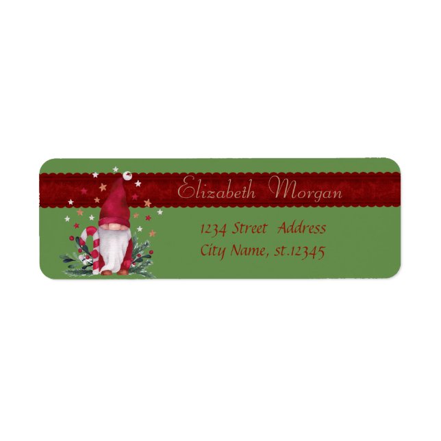 Gnome Pine tree Branches,Stars Christmas (Front)