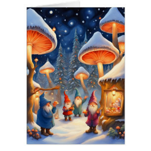 Gnome pour la carte de voeux de Noël des Fêtes