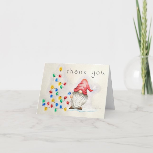 Gnome pour le Carte de remerciements des Fêtes (Devant)