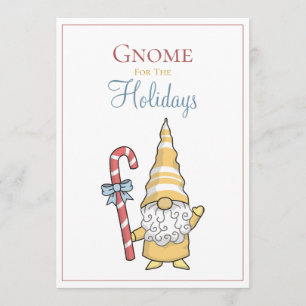 Gnome Pour Les Fêtes Carte Festive De Noël
