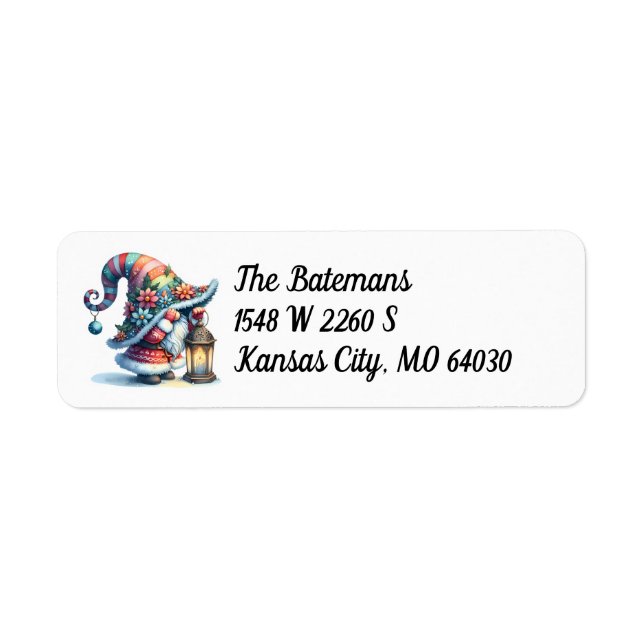 Gnome Return Address Label (Front)