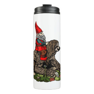 Gnome Riding a Sloth   Thermal Tumbler