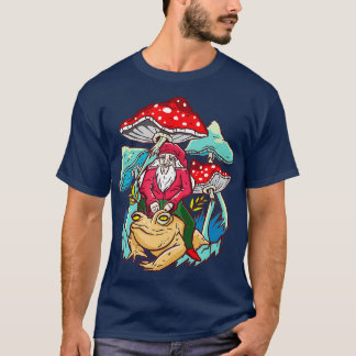 Gnome Riding on Bufo Alvarius Toad Mushroom Fantas T-Shirt