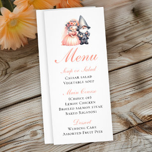 Gnome Rustic Summer Garden Menu Mariage