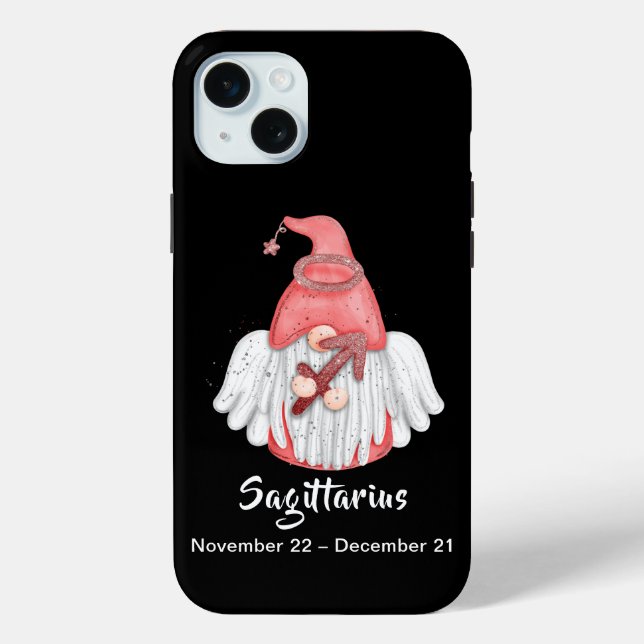 Gnome Sagittarius Astrology Sign Angel Case-Mate iPhone Case (Back)