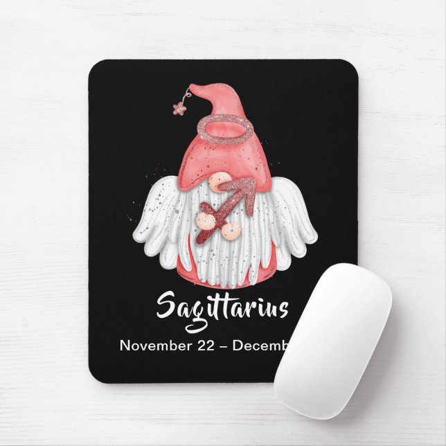 Gnome Sagittarius Astrology Sign Angel Mouse Pad (With Mouse)
