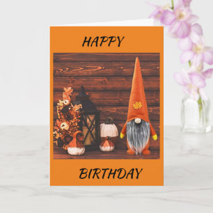GNOME  SAYS *FALL BIRTHDAYS RULE* BIRTHDAY CARD
