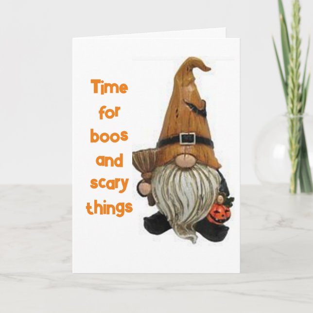 GNOME SAYS "HAPPY HALLOWEEN" CARD (Front)