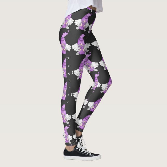 Gnome Scorpio Astrology Sign Angel Leggings (Right)