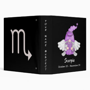 Gnome Scorpio Astrology Sign Angel Name or Subject Binder