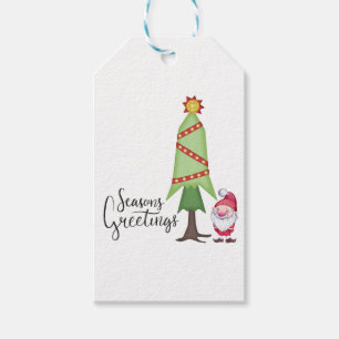 Gnome Seasons Greetings Gift Tags