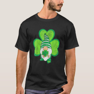 Gnome Shamrock Clover Happy St Patrick Day T-Shirt