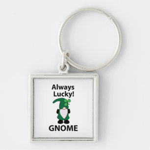 Gnome Shamrock Lucky St Patricks Day Gnome Keychain