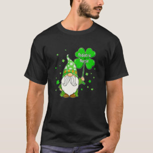 Gnome Shamrock Pediatric Nurse St Patricks Day Iri T-Shirt