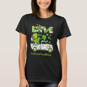 Gnome Shamrock Truck Love Orthopedic Nurse St Patr T-Shirt