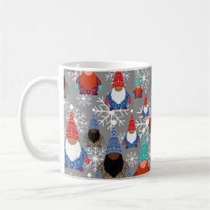 Gnome Snowflake Illustrations Christmas Pattern Coffee Mug
