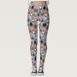 Gnome Snowflake Illustrations Christmas Pattern Leggings<br><div class="desc">This cute and festive holiday Christmas pattern is the perfect design to gift to yourself, your friends, and your family. It features three multiracial gnomes with Christmas Nordic and Fairisle sweaters, hats, gloves, and boots with white snowflakes on top of a simple grey background. The colour scheme includes black, white,...</div>