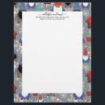 Gnome Snowflake Illustrations Christmas Pattern Letterhead<br><div class="desc">This cute and festive holiday Christmas pattern is the perfect design to gift to yourself, your friends, and your family. It features three multiracial gnomes with Christmas Nordic and Fairisle sweaters, hats, gloves, and boots with white snowflakes on top of a simple grey background. The colour scheme includes black, white,...</div>