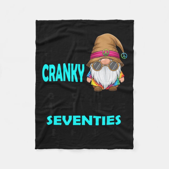 Gnome Sorry I'm Cranky Im Going Through My Terribl Fleece Blanket (Front)