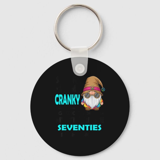 Gnome Sorry I'm Cranky Im Going Through My Terribl Keychain (Front)