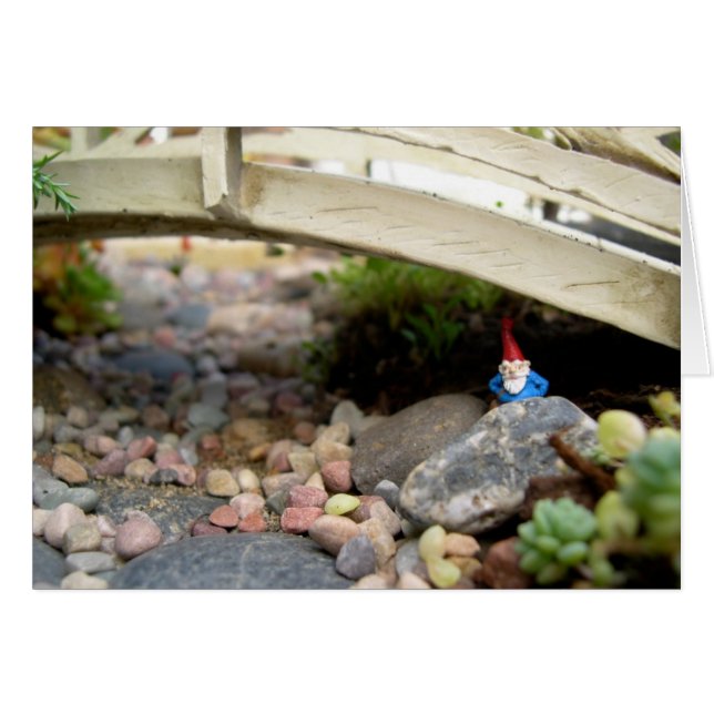 Gnome sous le pont, carte vierge (Devant horizontal)