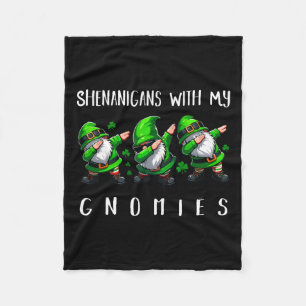 Gnome St. Patricks Day Gnomes Shenanigans Celebrat Fleece Blanket