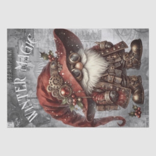 Gnome Steampunk Winter Christmas Tissue Paper