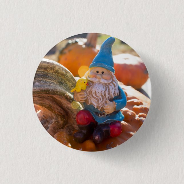 Gnome Stem 1 Inch Round Button (Front)