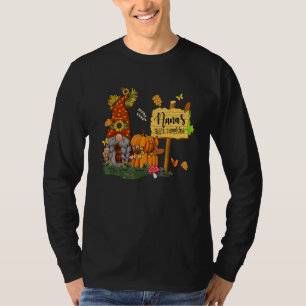Gnome Sunflower Nana S Little Pumpkins Fall Costum T-Shirt