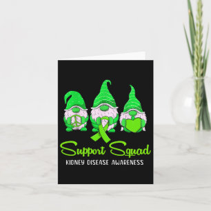 Gnome Support Squad Green Ribbon Kidney Disease Aw Card