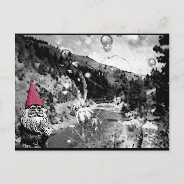 Gnome sur la carte postale routière (Devant)