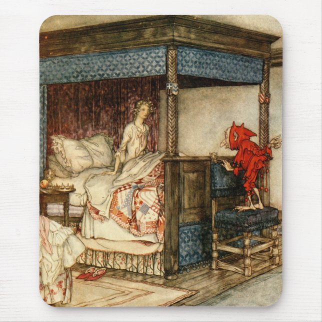 Gnome Surprise by Arthur Rackham Mouse Pad (Front)