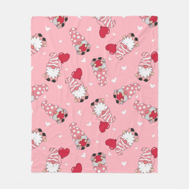 Gnome Sweet Gnome Fleece Blanket (Front)